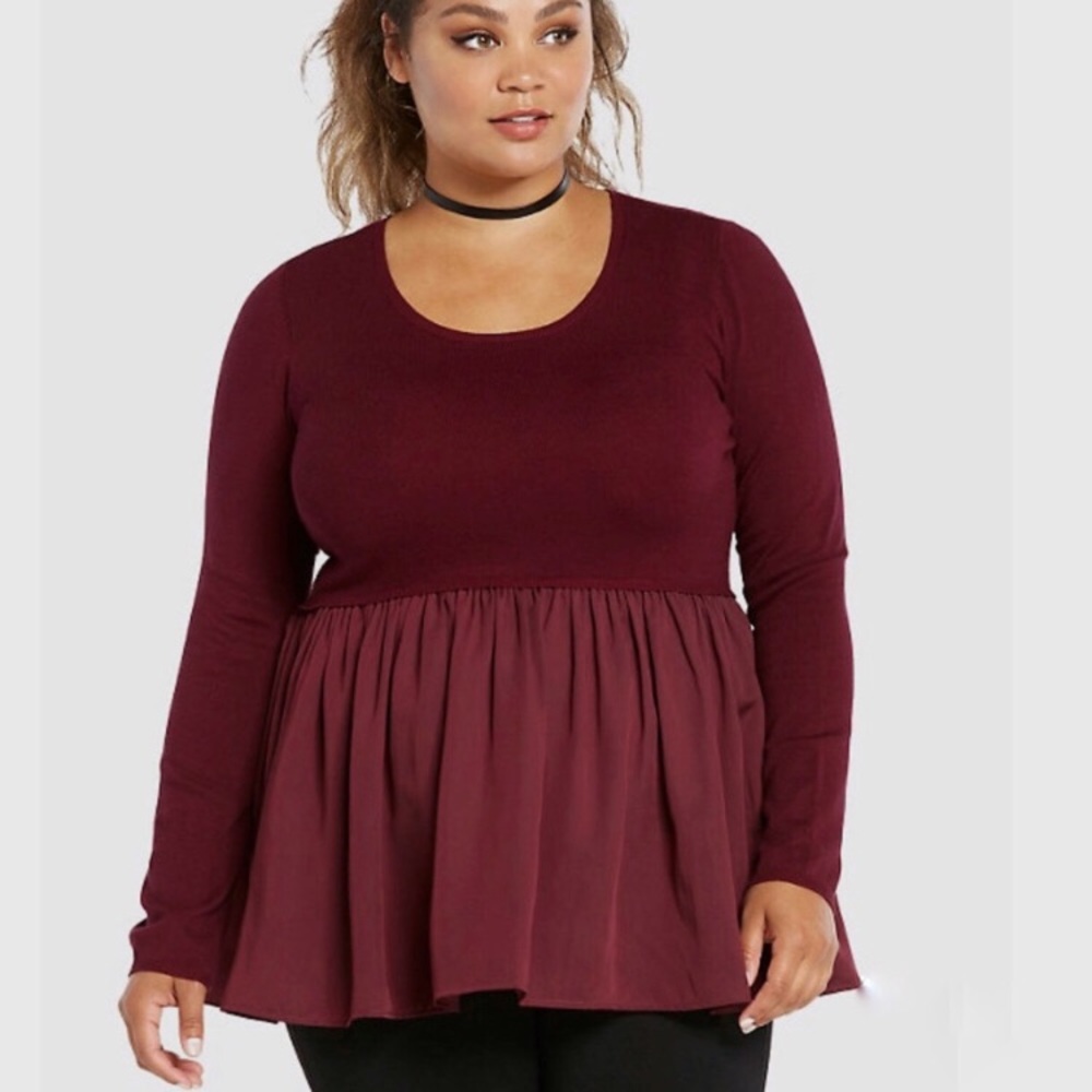 Torrid size 4 Wine Sweater